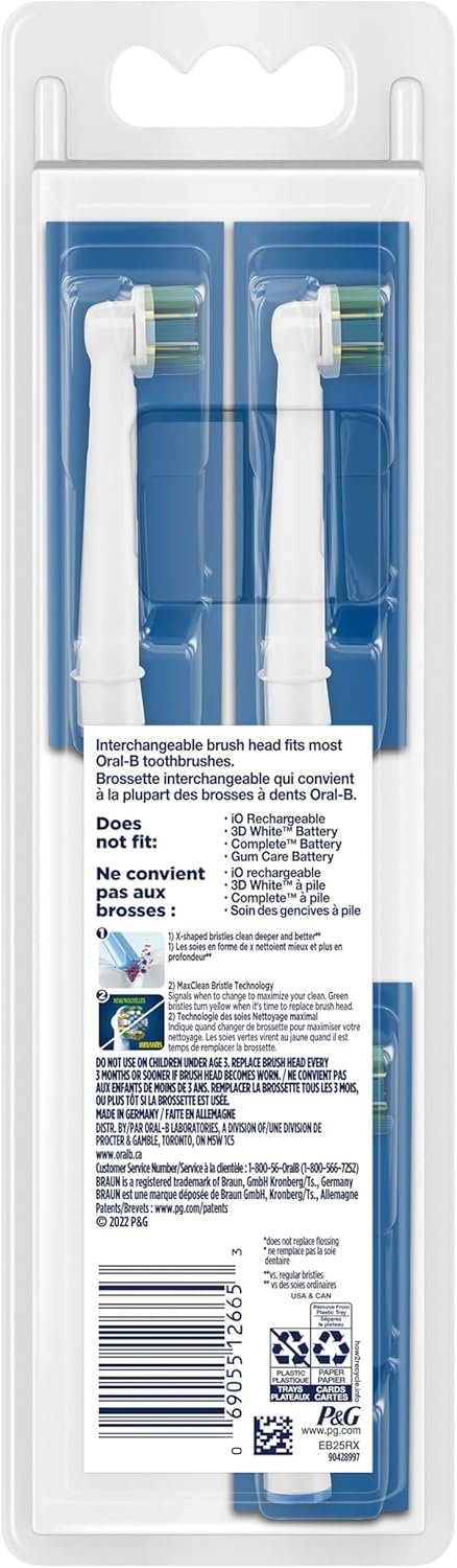 Oral-B Floss Action Replacement Electric Toothbrush Heads - 3ct
