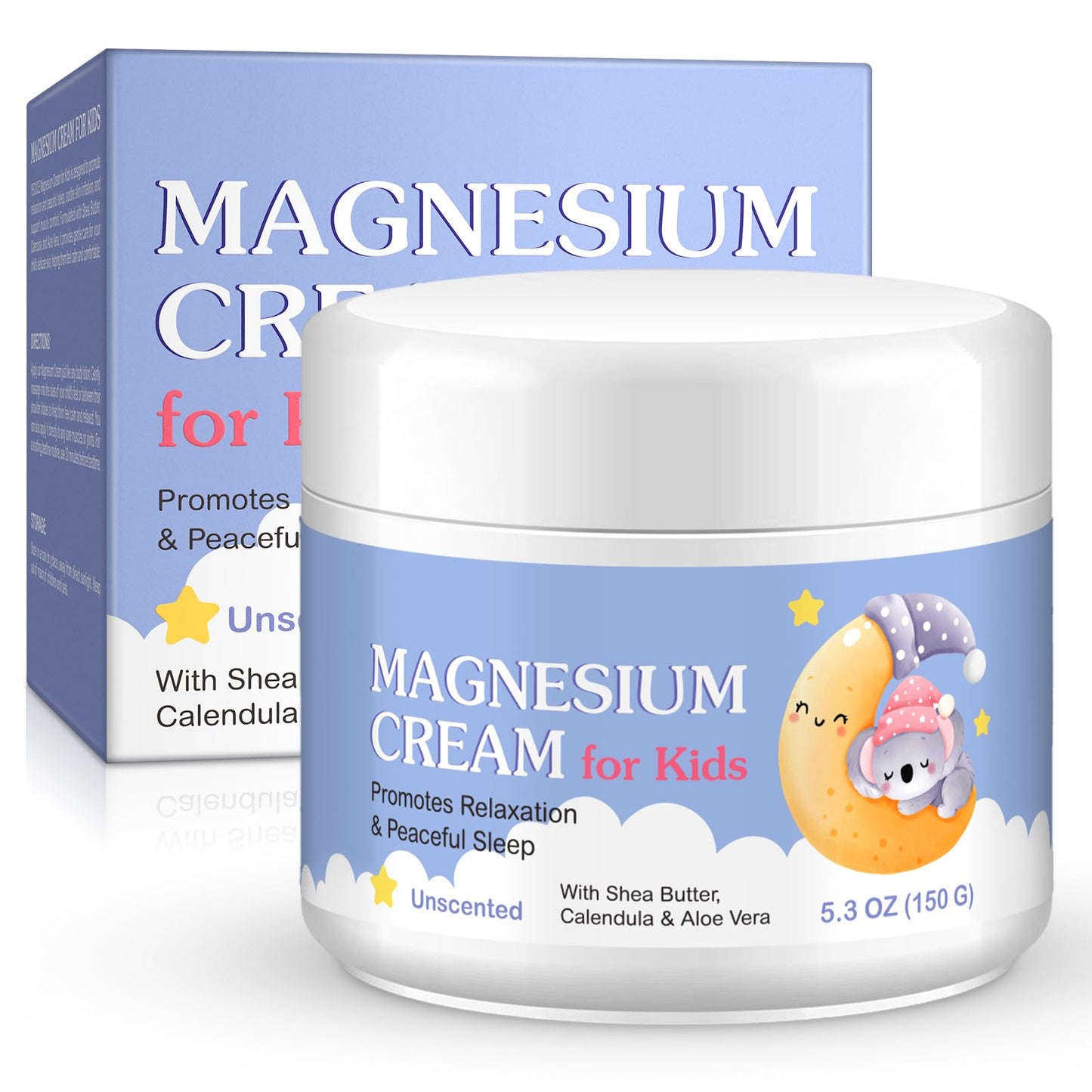 Magnesium Cream for Kids, 5.3 Fl Oz Magnesium Lotion for Sleep, Topical Body Lotion Apply to Feet, Legs, Arms or Joint, Easy to Absorb