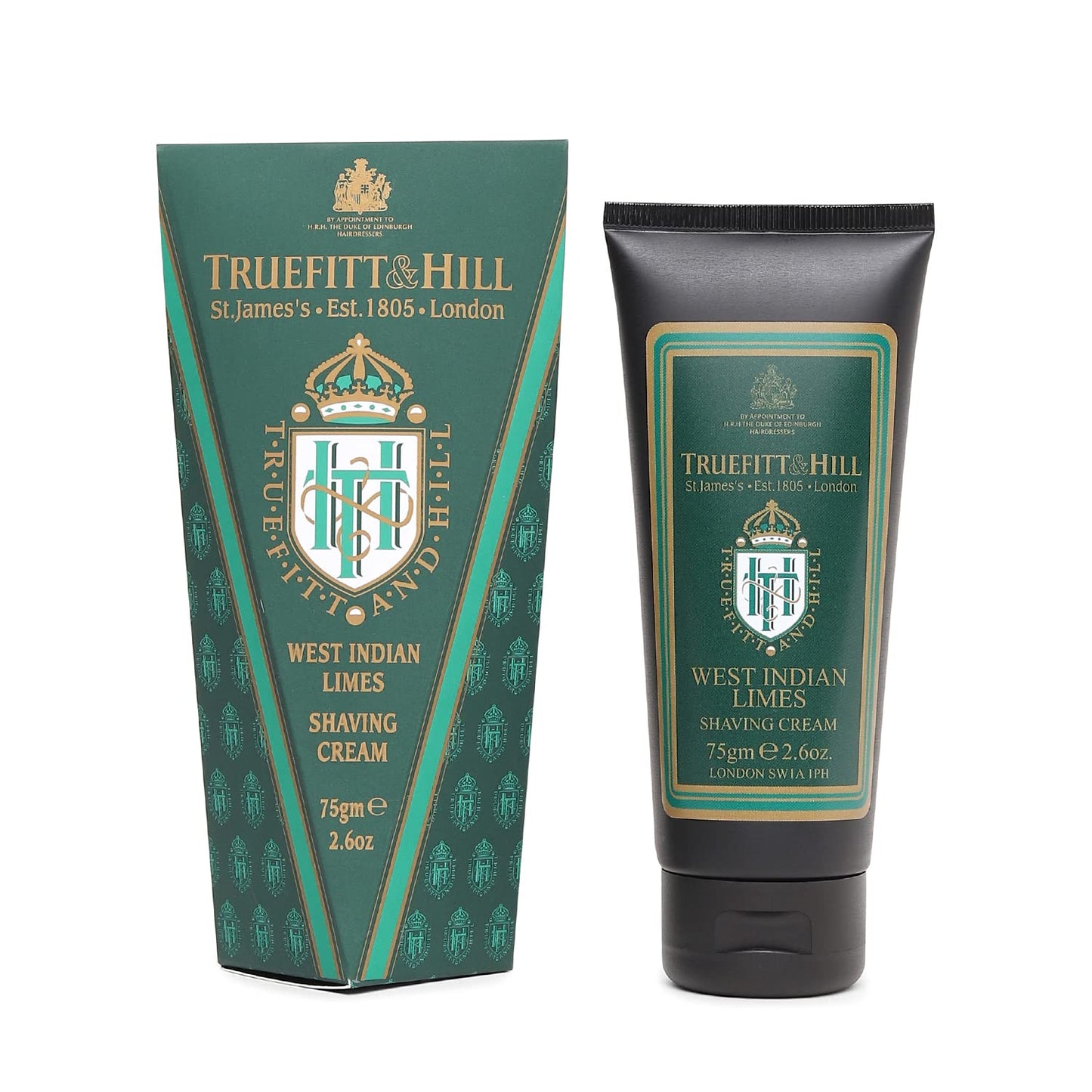 Truefitt & Hill Shaving Cream Tube - 1805 - Premium Glycerin-Based Lather, Smooth Glide, and Hydration for a Luxurious Shave - 2.65 oz