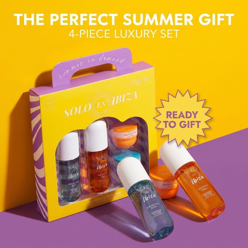 Solo En Ibeza Fragrance Set Mini | Bum Bum Cream & Body Mist Set | Fragrance Gift Set for Women | Travel Size Lotion & Spray Kit | Rio de Janeiro Perfume