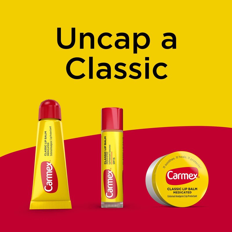 Carmex Original Flavor Moisturizing Lip Balm Tube Value Pack,0.35 Ounce (3 Count)