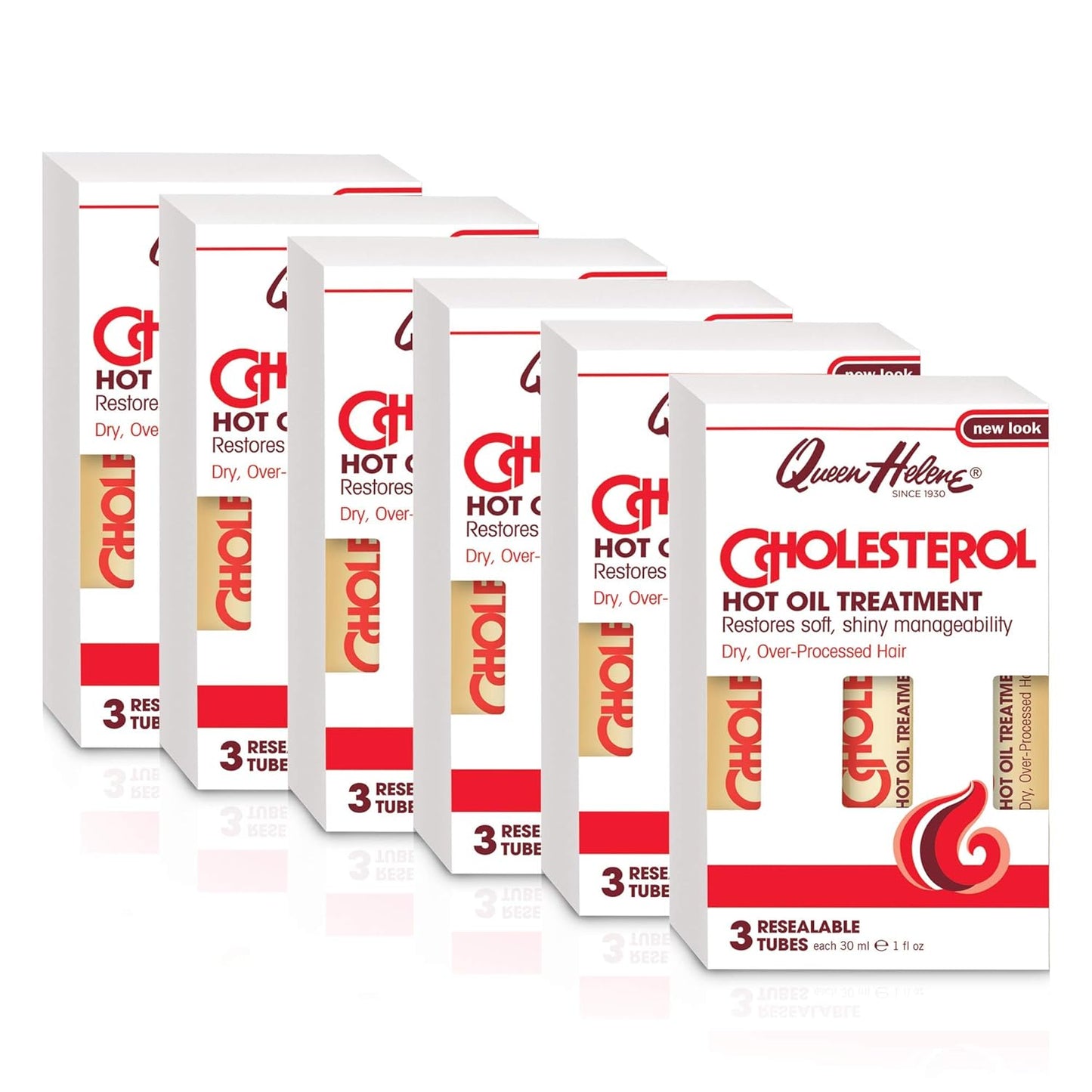 Queen Helene Cholesterol Hot Oil Treatment, 1 Oz, 3 Count (Pack of 6) (Packaging May Vary)