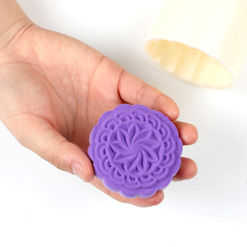 Boao 14 Pieces Bath Bomb Mold Kit Plastic Moon Cake Flowers Mold Supplies Press Includes 2 Pcs Shower Steamer Bath Bombs Press with 12 Pieces Stamps for Supply Making DIY Tools