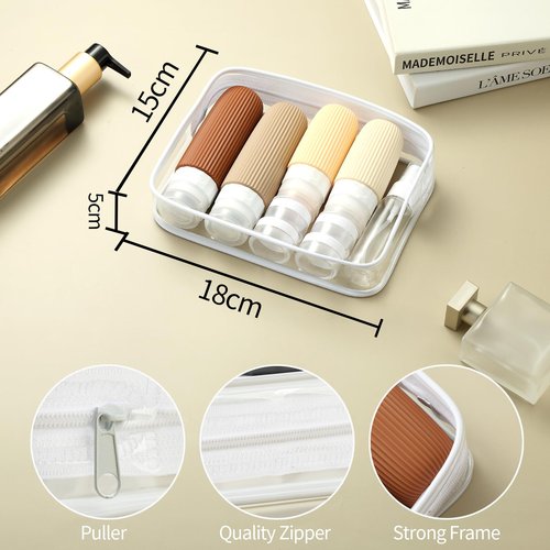 Mrsdry 16 Pack Travel Bottles Set, TSA Approved Leak Proof Silicone Squeezable Containers for Toiletries, Refillable Travel Accessories for Conditioner, Shampoo, Lotion & Body Wash Accessories