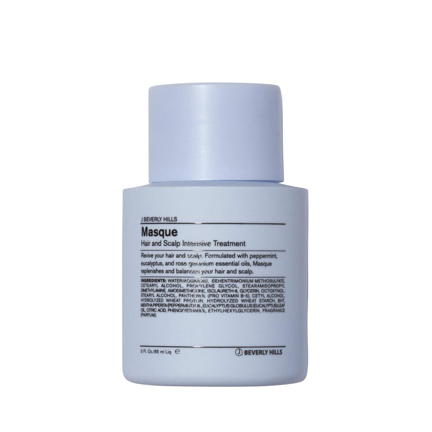 J Beverly Hills Blue Hair Mask with Eucalyptus Oil for Scalp Treatment, (3 Oz, 12 Oz, 32 Oz)