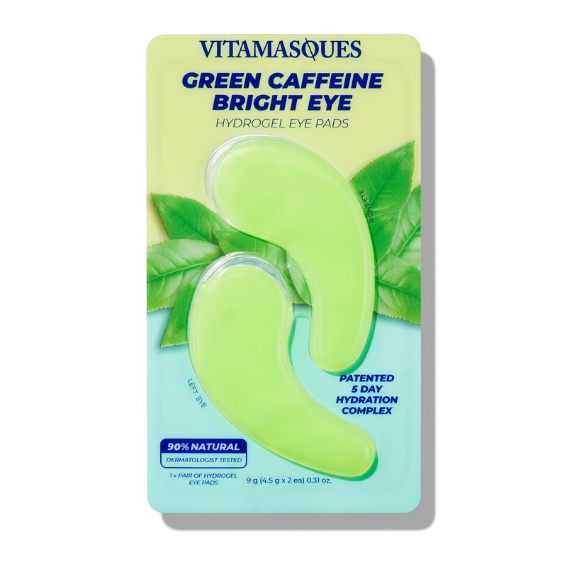 Vitamasques Caffeine Hydrogel Eye Patches for Puffy Eyes and Dark Circles, 5-Day Hydration Complex Under Eye Mask, 3 Pack Gel Eye Patches Korean Skincare Set for Puffiness