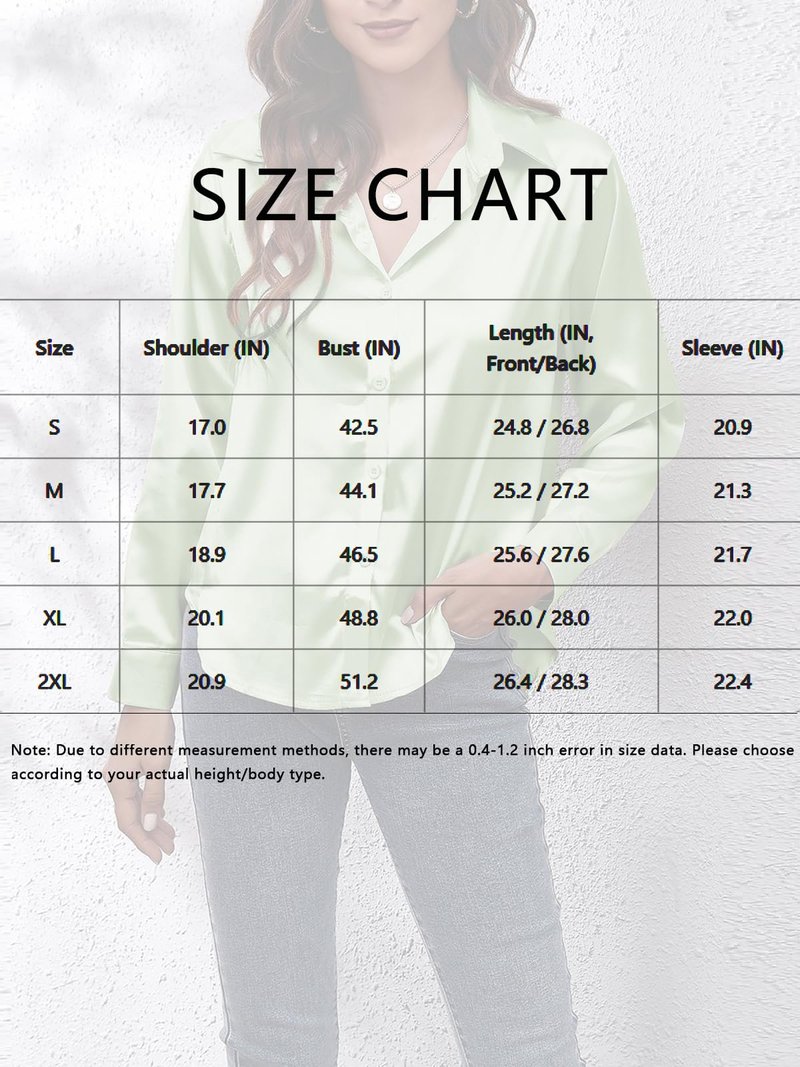 Women Satin Blouses Lapel Collar Long Sleeve Button Down Silk Shirts High Low Hem Silk Shirts Dressy Work Office Business Blouse Tops A-Purple