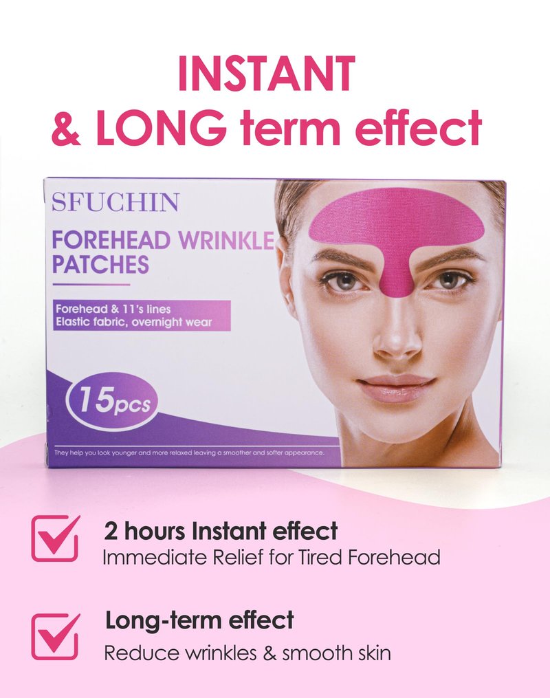 Forehead Wrinkle Patches Overnight, SFUCHIN 15 PCS T Zone Lifting Multi Point Support Facial Patches, Full Coverage for Forehead Wrinkles & 11 Lines, Anti Wrinkle Treatment for Smooth Fine Lines