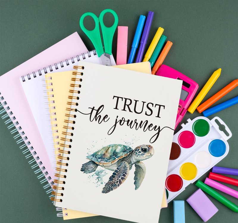 OXW Turtle Gifts Cute Notebook Journal, Gifts for Women Sea Turtle Lovers, Cute Beach Animal Lover Notebook Journal for Women Teen Girls Kids(5.5'' X 8.3'')