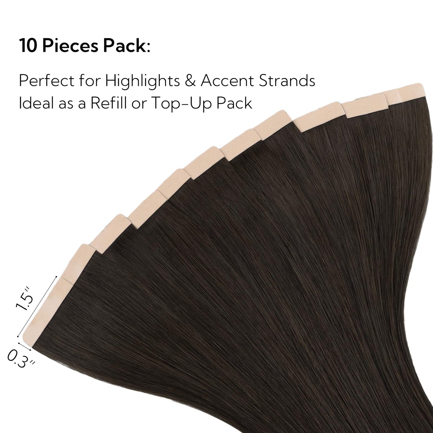 HOTBANANA Tape in Hair Extensions, 22 Inch 10pcs Dark Brown Tape in Hair Extensions Human Hair Tape Hair Extensions Straight Remy Human Hair Tape in Extensions