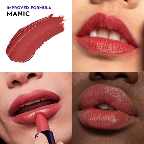 URBAN DECAY Vice Hydrating Lipstick (Manic - Soft Wine Mauve - Cream Finish), Creamy Formula, Moisturizing Lip Color with Aloe Vera & Avocado Oil, Vegan, Cruelty-free - 0.11 oz
