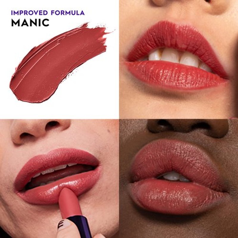 URBAN DECAY Vice Hydrating Lipstick (Manic - Soft Wine Mauve - Cream Finish), Creamy Formula, Moisturizing Lip Color with Aloe Vera & Avocado Oil, Vegan, Cruelty-free - 0.11 oz