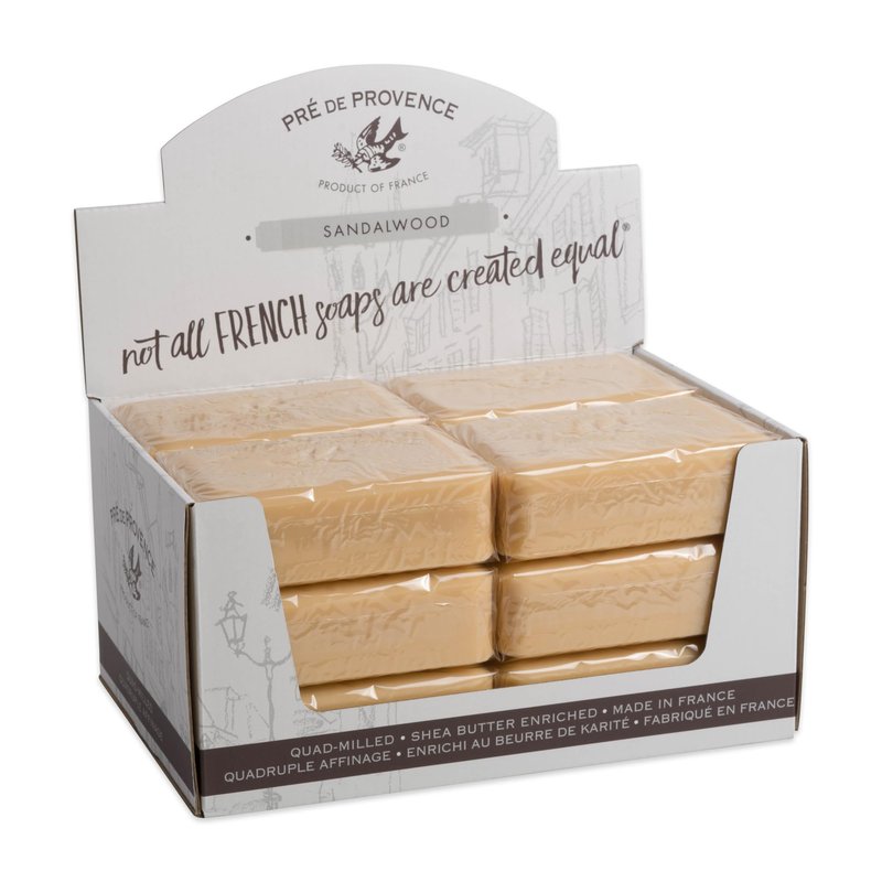 Pre de Provence 250g Soap Bar, Case of 12 - Sandalwood