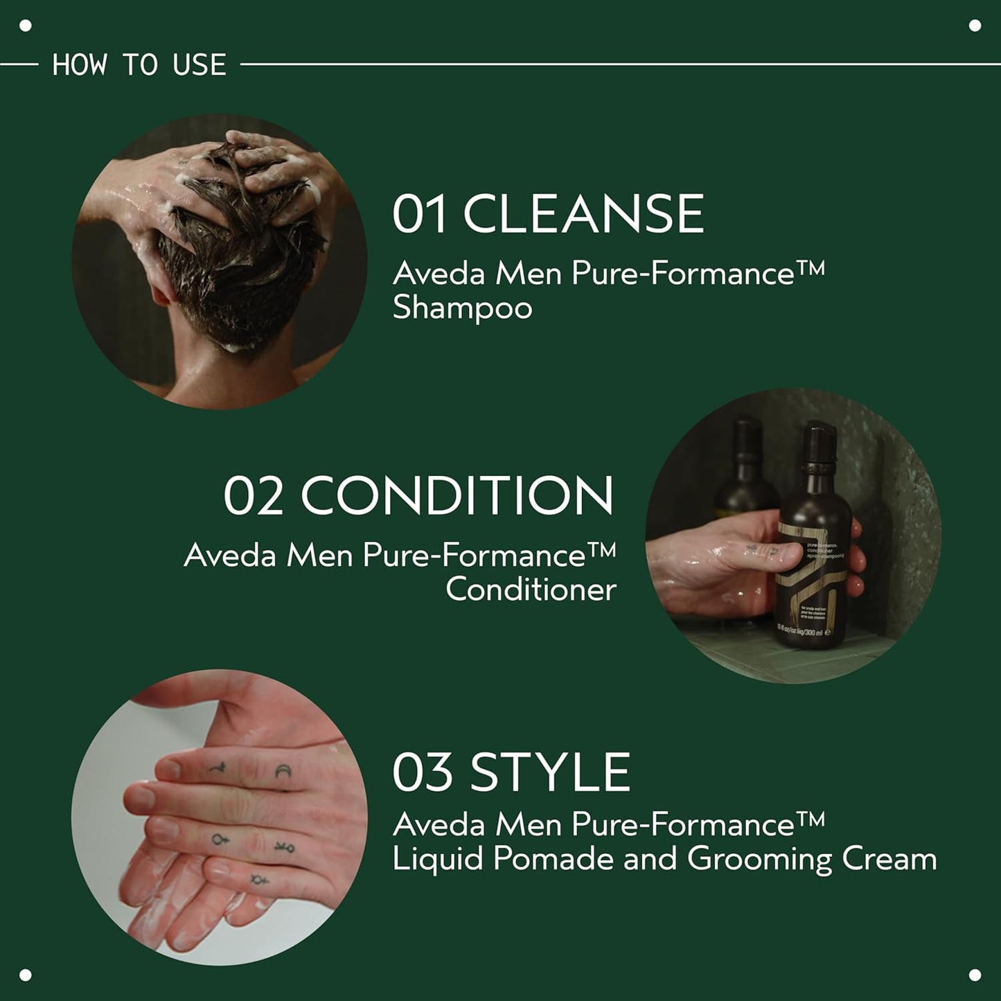 Aveda Men Pure-Formance Shampoo | Lightweight Conditioner for Men’s Hair | Adds Shine | Scalp Care, 10.1 Fl Oz