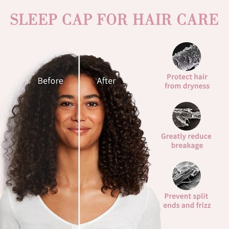 Fittia Satin Bonnet for Women: Large for Curly Long Hair, Silky Satin Hair Wrap for Sleeping, No Frizzy Hair, Adjusatbale Stay on