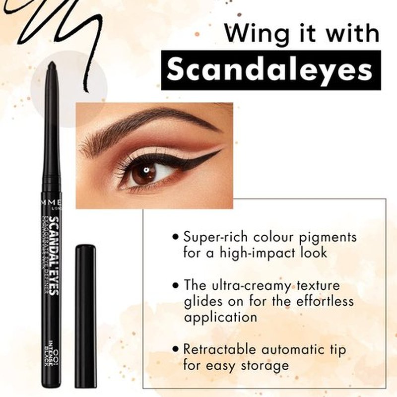 Rimmel ScandalEyes Exaggerate Eye Definer, Intense Black