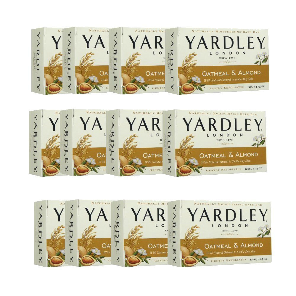 Yardley Oatmeal and Almond Naturally Moisturizing Bath Bar (Pack of 20)