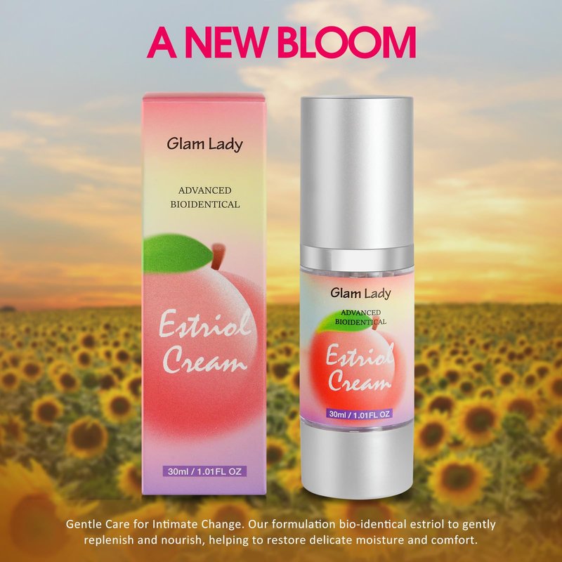 Natural Bioidentical Estriol Cream for Women Menopause Relief Silky Estrogen Cream for Vaginal Dryness 1oz 2 Month Supply