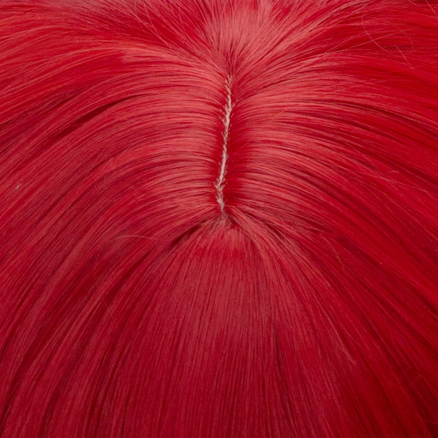 QACCF Short Wavy Shoulder Length Women Full Bang Heat Resistant Wig (Red)
