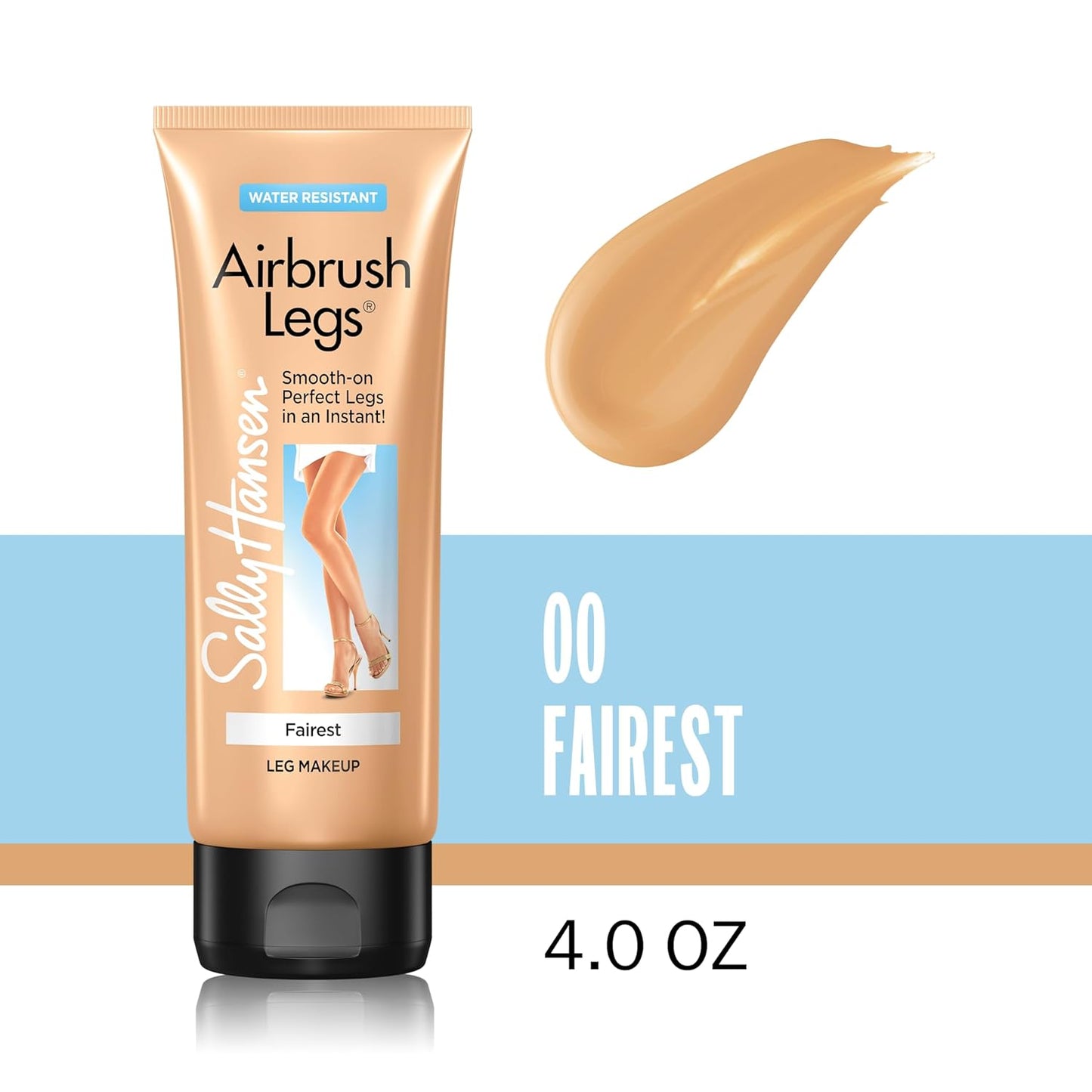 Sally Hansen Airbrush Legs, Leg Makeup Lotion, Deep 4 Oz, Pack of 2