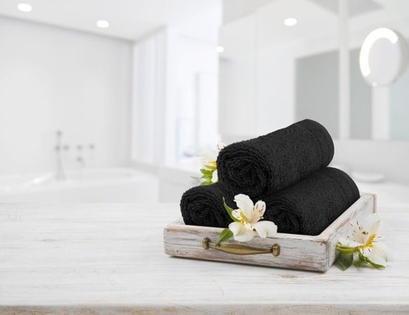 Tens Towels 60 Pack Cotton Washcloths, 12 x 12 in, Ultra Soft, Gentle, Absorbent and Durable Face Towels, Luxurious Hotel Quality, Ultimate Comfort, Perfect for Home, Gym, Spa (Black)