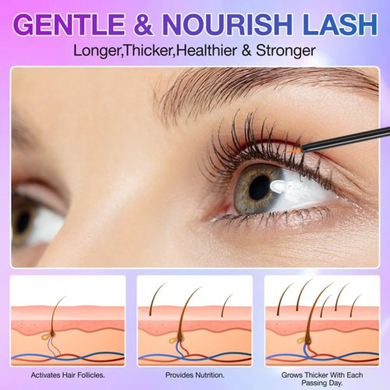 Lash Enhancing Serum for Eyelash Growth Serum with Natural Formula,Enhancement Lash Booster for Longer Fuller and Thicker Luscious Lashes Lash Enhancing Serum 5ml