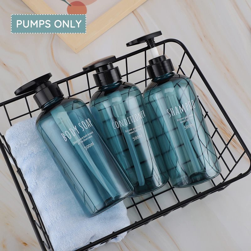 Lotion Dispenser Pump Head, Segbeauty 3 Pack Shampoo Shower Bottle Pump Replacement, Empty Refillable Bottle Tube Pump Top for Soap Conditioner Lotion Body Wash Bathroom Kitchen