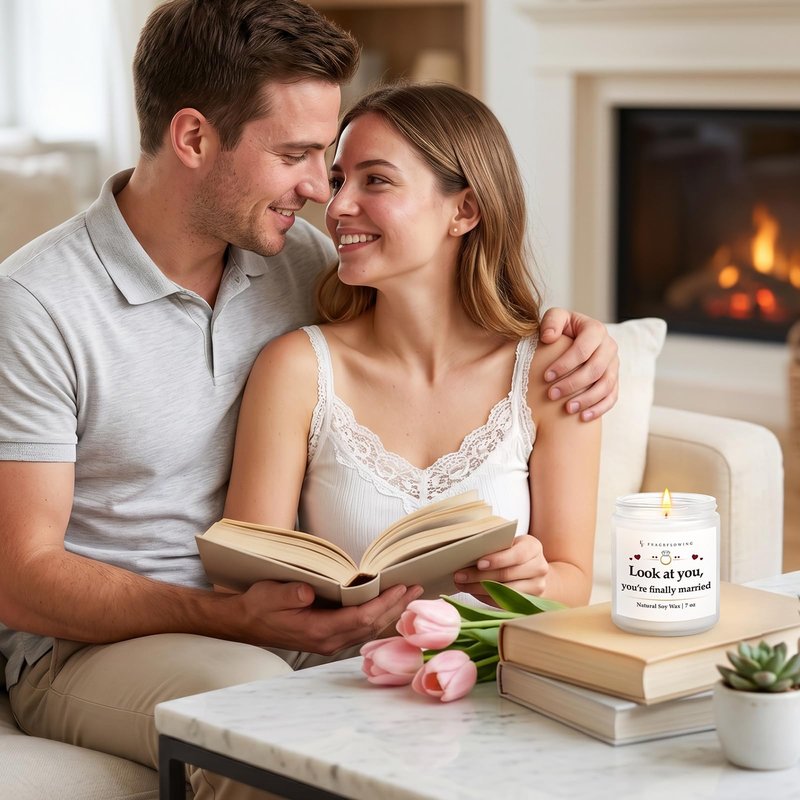 FF FRAGRFLOWING Funny Bridal Shower Gifts, Creamy Vanilla Soy Wax