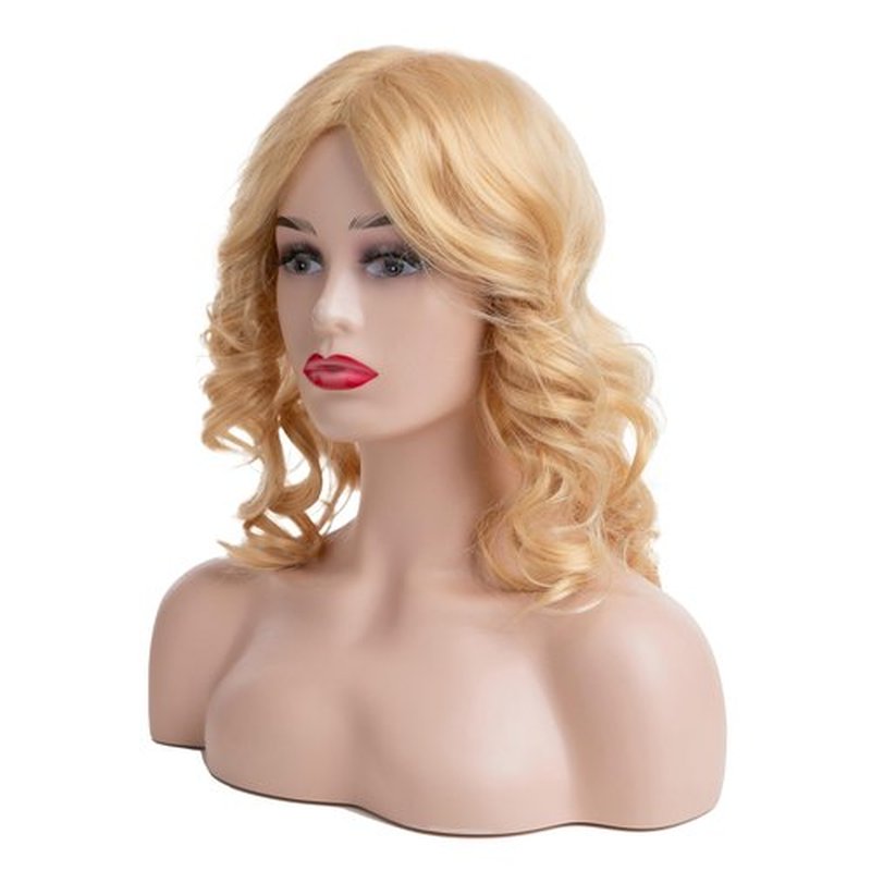 Wiwige Women Feathered Wig Long Wavy Blonde Wig Layered Vintage Costume Wig for Party