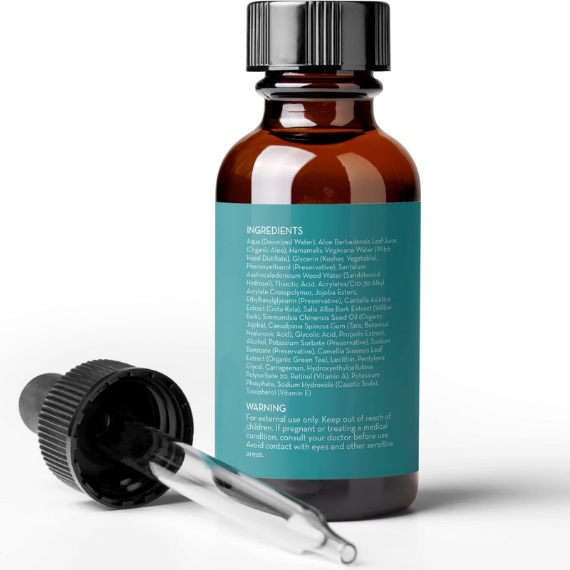 Pure Body Naturals Glycolic Acid Serum, 1 fl oz - Resurfaces, Renews and Moisturizes - Face Serum