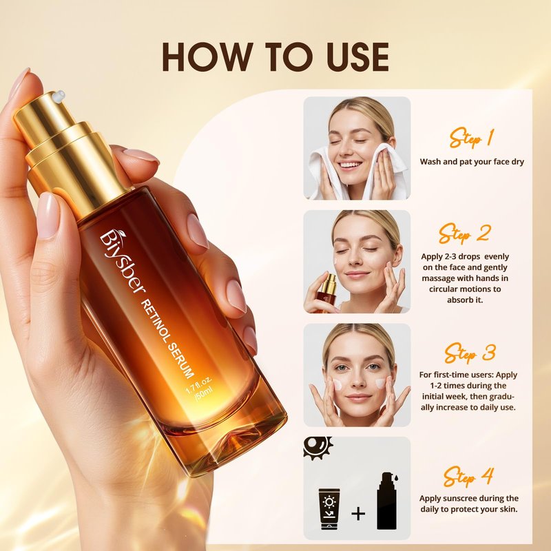 Retinol Collagen Serum for Face: Anti Aging &Anti Wrinkle Repair Peptide Serum with Hyaluronic Acid Hydration Booster-Day/Night Facial Firming Neck Skin Care for Women/Men(1.70 Fl Oz)