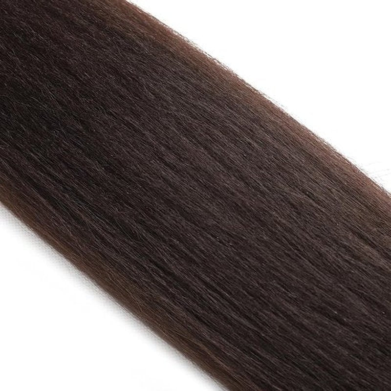 BALINGHAIR Pre Stretched Braiding Hair 28 Inch Braids Hair Brown Black Yaki Texture Hot Water Setting (4#-3Packs)