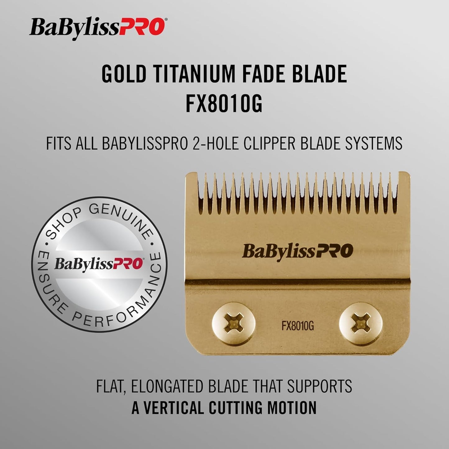 BaBylissPRO Replacement Fade Clipper Blades for FX870, FX825, FX673 Clippers and most 2-hole blade systems