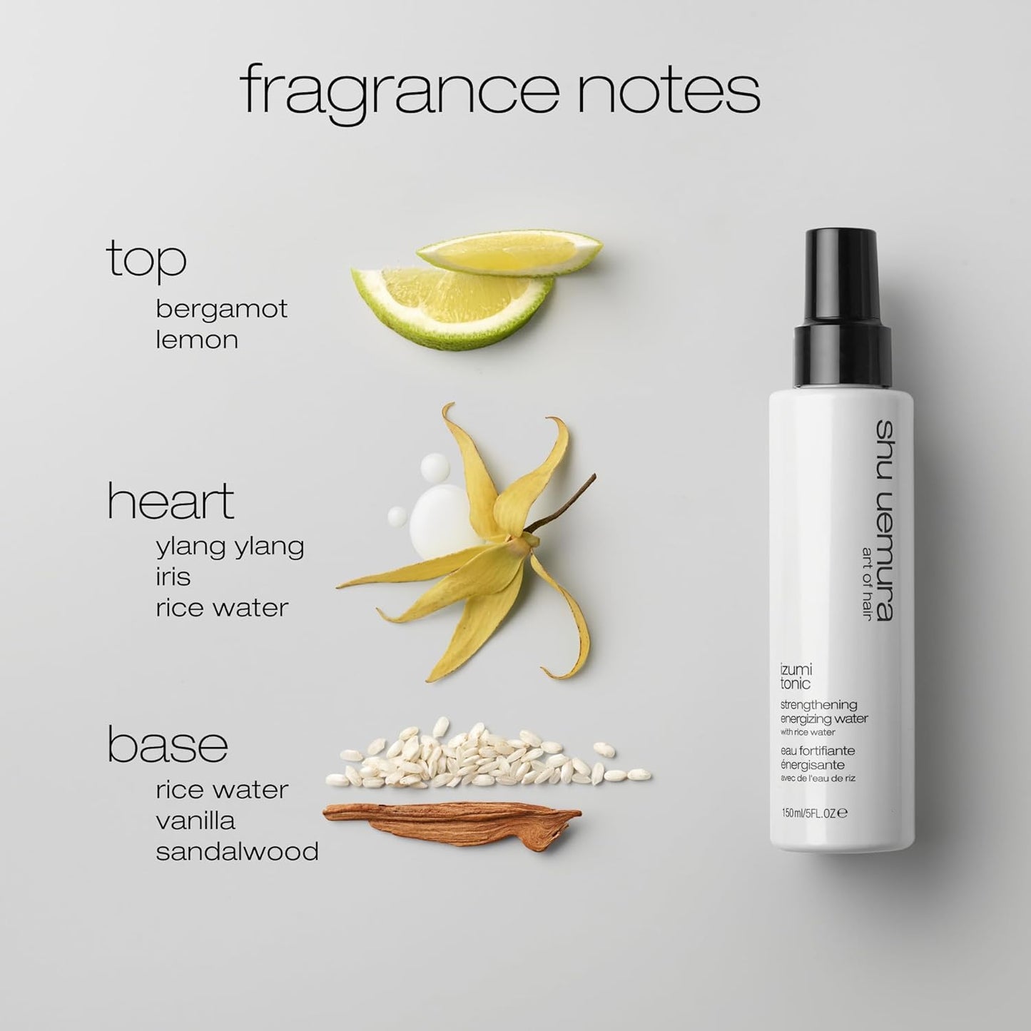 shu uemura art of hair Izumi Tonic Strengthening & Thickening Rice Water Treatment - Leave-In Hair Treatment, Hydrates and Repairs Damaged Hair, With Japanese Rice Water