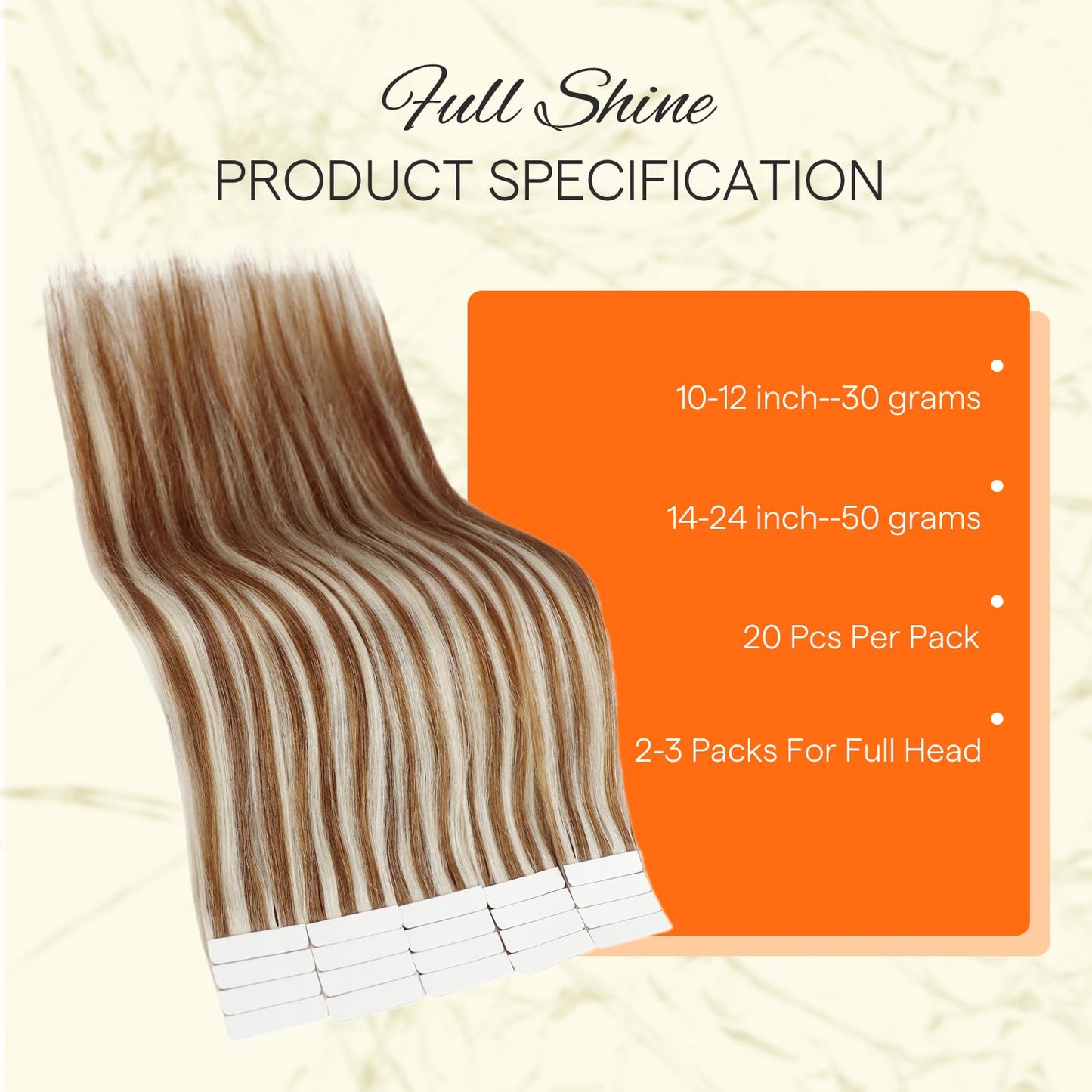 Full Shine Hair Extensions Tape in 12 Inch Tape in Extensions Real Human Hair for Women Color 330 Auburn Highlight 800 Blonde Double Sided Tape in Remy Natural Hair Extensions 20PCS 30grams