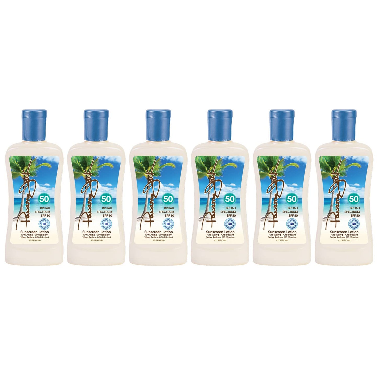 Panama Jack Sunscreen Suntan Lotion - SPF 50, Broad Spectrum UVA/UVB Protection, PABA, Paraben, Gluten & Cruelty Free, Water Resistant (80 Minutes), 6 FL OZ