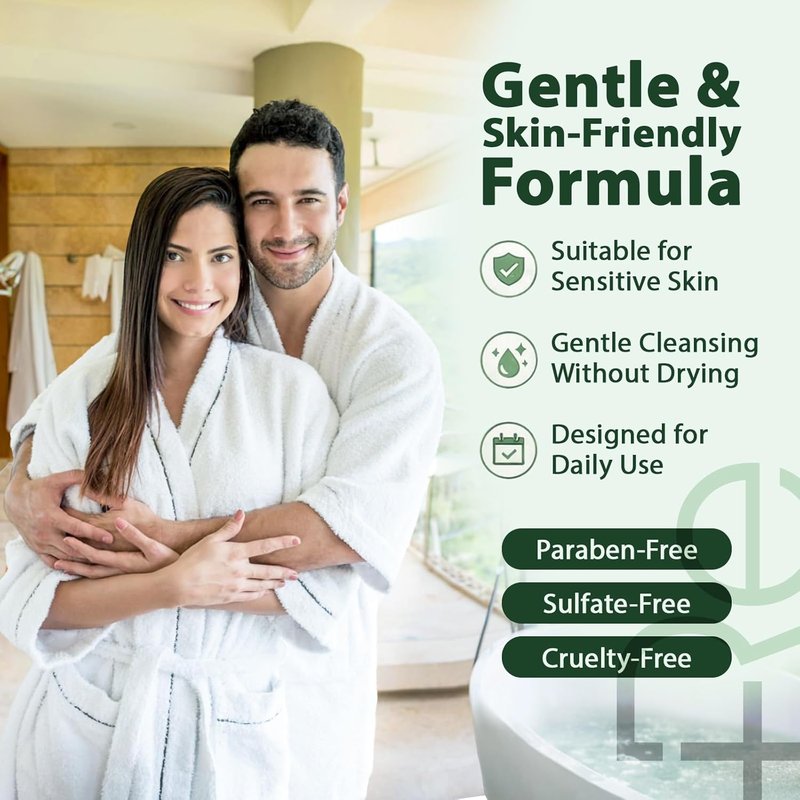 Antifungal Body Wash Soap - Antibacterial Shower Gel for Back Acne, Dermatitis & Psoriasis | 10 Fl Oz Herbal Floral