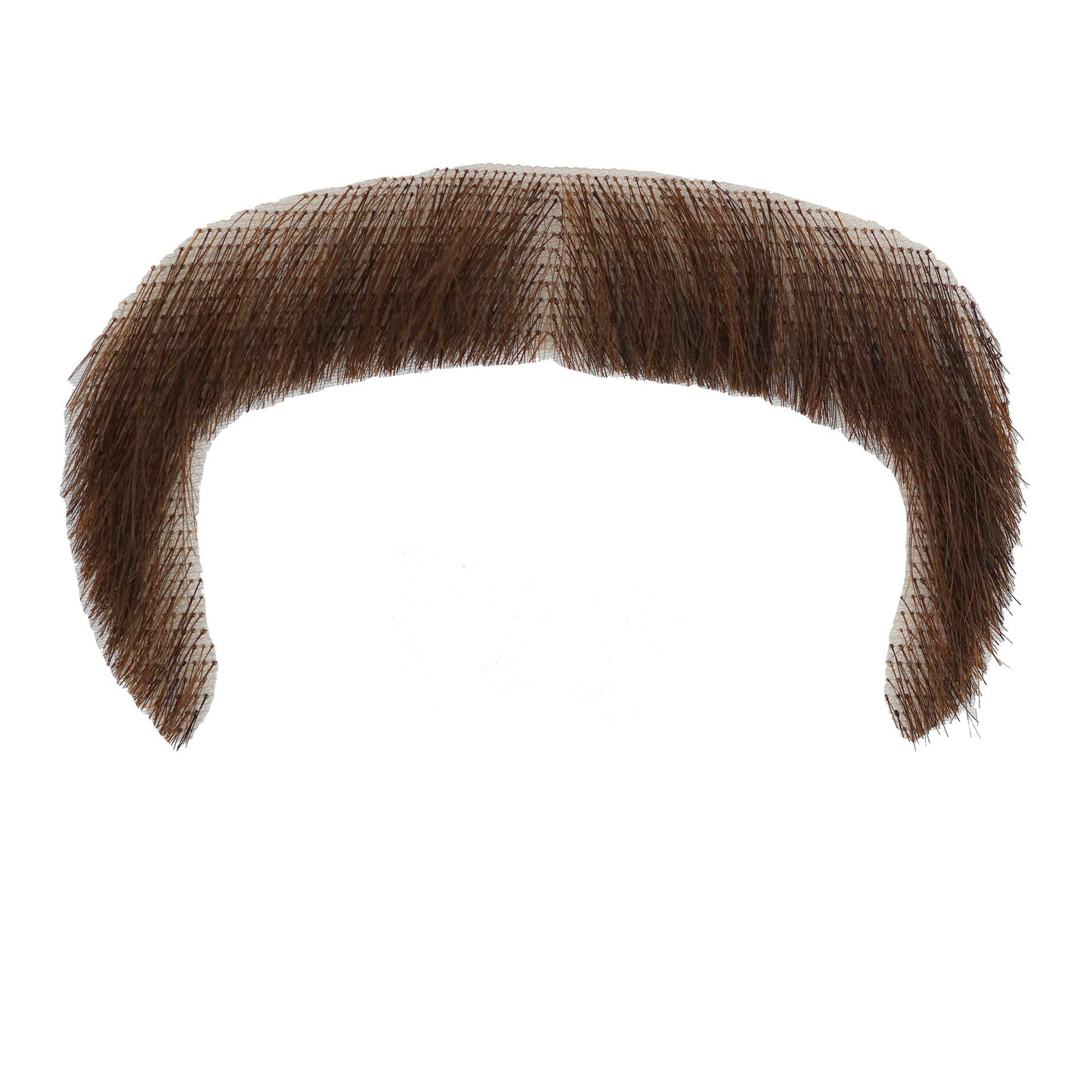 CliCling Human Hair Fake Beard One Pair of Hand tied Mustache for Men Realistic Lace Invisible False Beards for Costume Party Halloween Theater Performance (Black Brown)