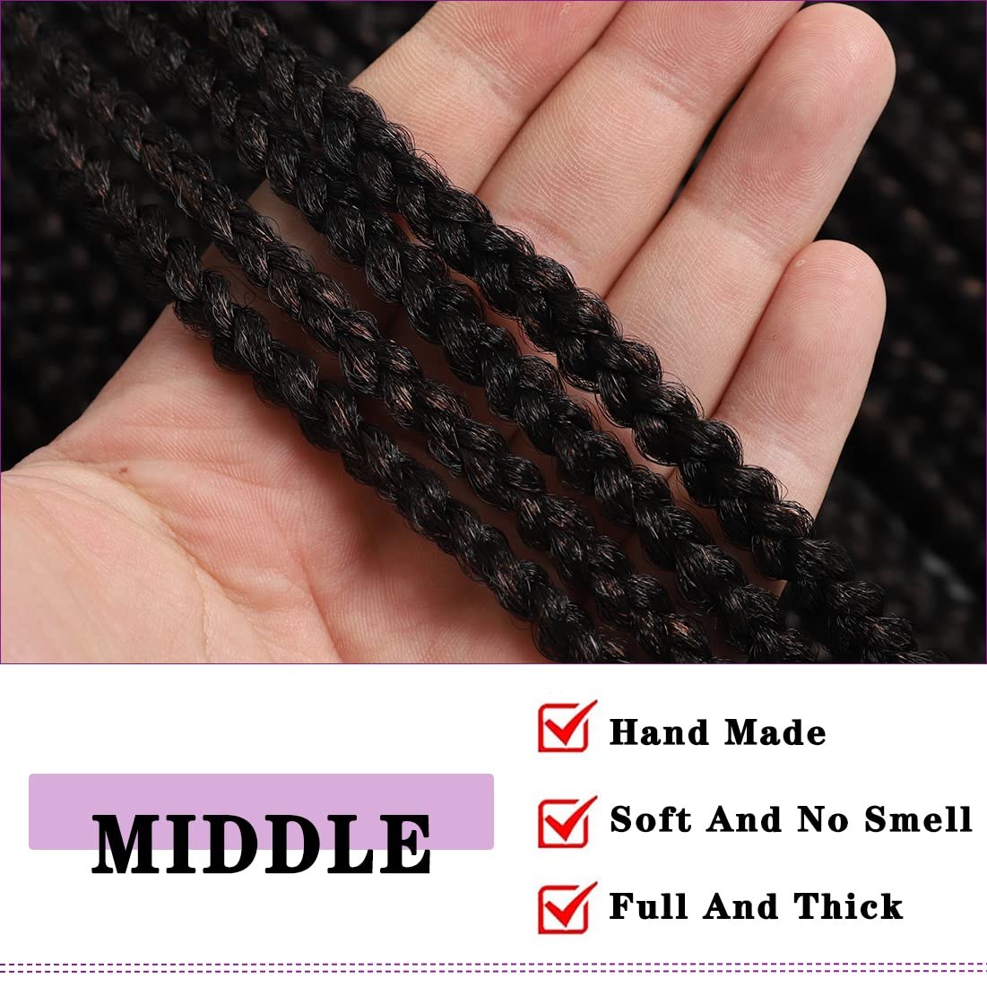 Crochet Box Braids Hair with Curly Ends 7 Packs Pre Looped Crochet Braids Goddess Box Braids Crochet Box Braid Hair(14 inch,T30)
