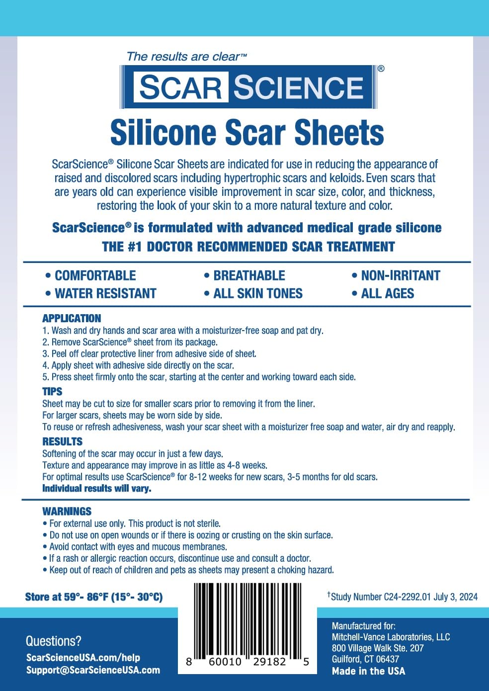 Advanced Medical Grade Silicone Scar Patches, 12 Reusable 3" Water-Resistant Silicone Scar Strips for Newly Healed Wounds and Older Scars - Breathable Silicone Gel Sheets for Scars w/Case