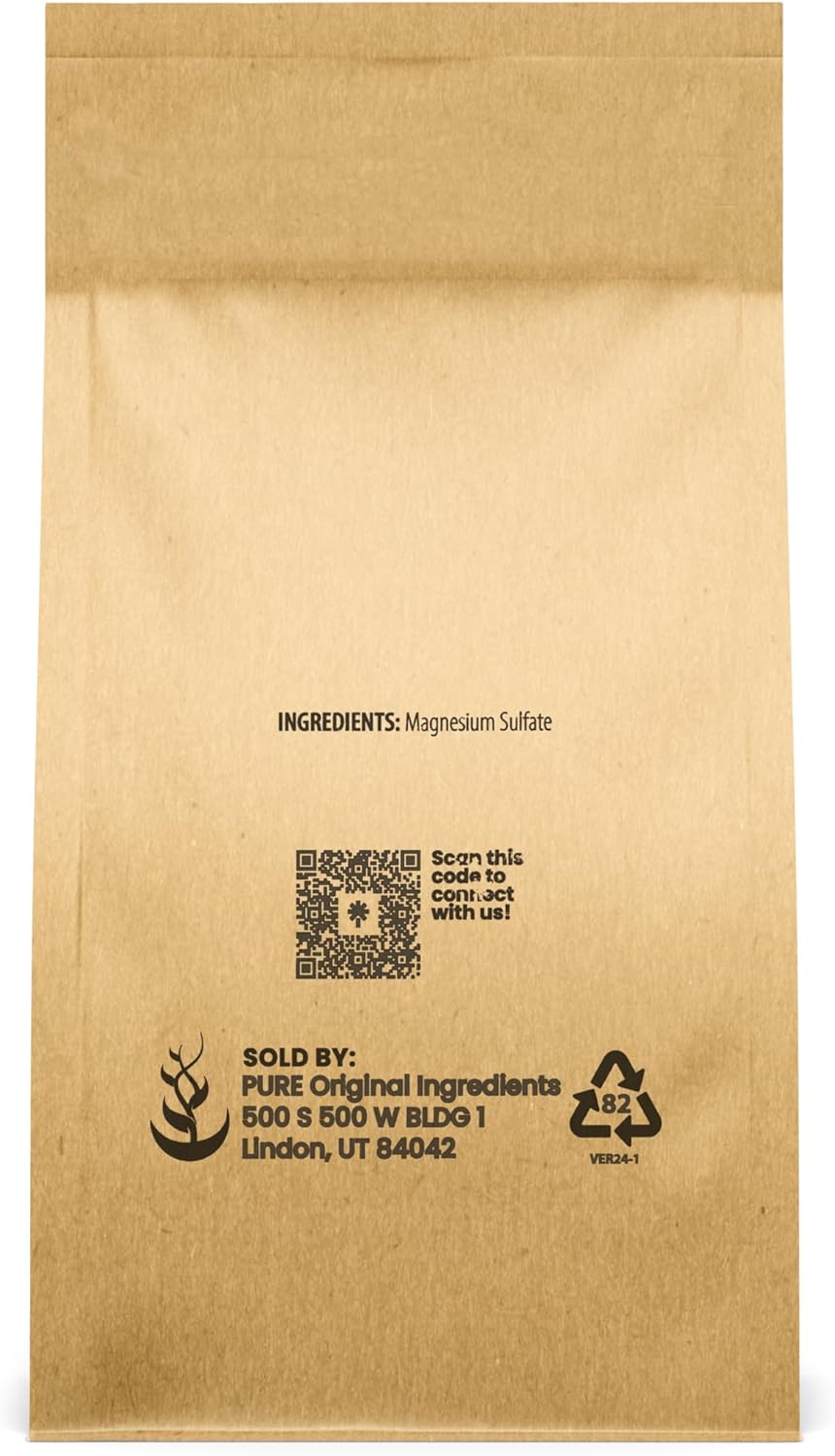 Pure Original Ingredients Epsom Salt (10 lb) Pure Magnesium Sulfate, Soaking Solution
