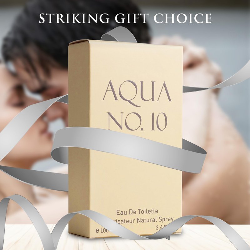Aqua No 10 Eau De Toilette for Men - Citrus & Marine Fragrance - Top Notes of Lime, Lemon, Bergamot, Jasmine, Orange & Neroli - Base Notes of Musk, Cedar, Oakmoss & Amber - Elegant 100ml Bottle