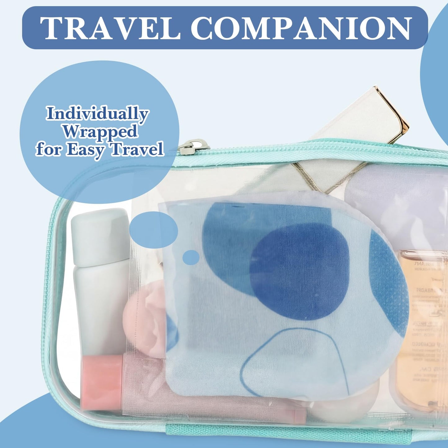 Funnysoft 100 Pack Steam Eye Mask Disposable Self Heated Eye Masks Bulk Warm Compress for Eyes Self Heating Steam Mask for Home Spa Office Travel Warm Sleep Supplies Relaxation Gifts(Blue)