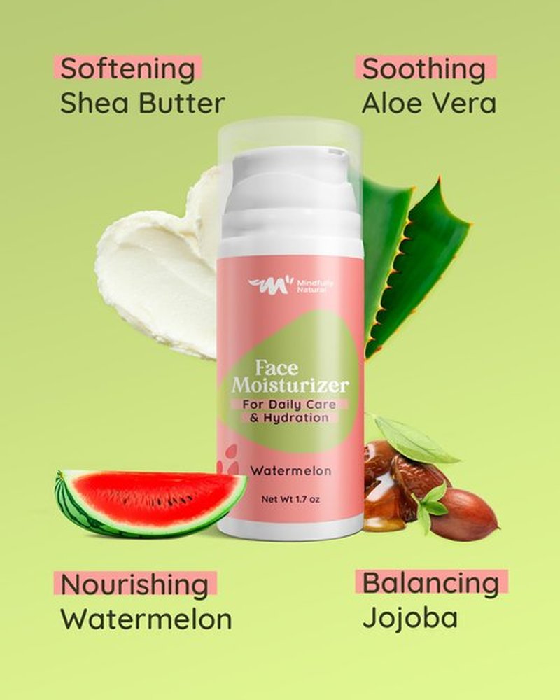 Kids Face Moisturizer - Moisturizing Face Lotion for Kids and Teens - Skincare for Kids with Organic Plant-Based Ingredients - Day/Night Face Cream for Dry or Sensitive Skin (Watermelon)