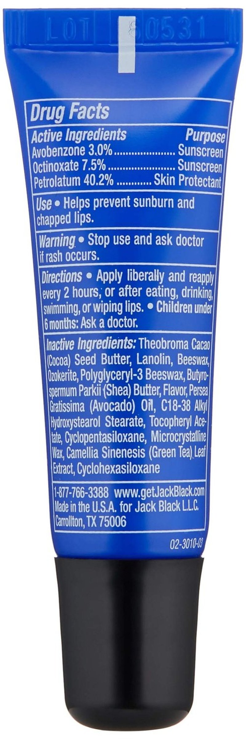 Jack Black Intense Therapy Lip Balm SPF 25, Lemon & Shea Butter