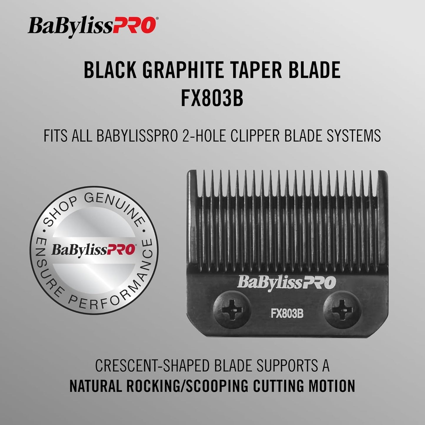 BaBylissPRO Replacement Taper Clipper Blades for FX870, FX825, FX673 Clippers and most 2-hole blade systems