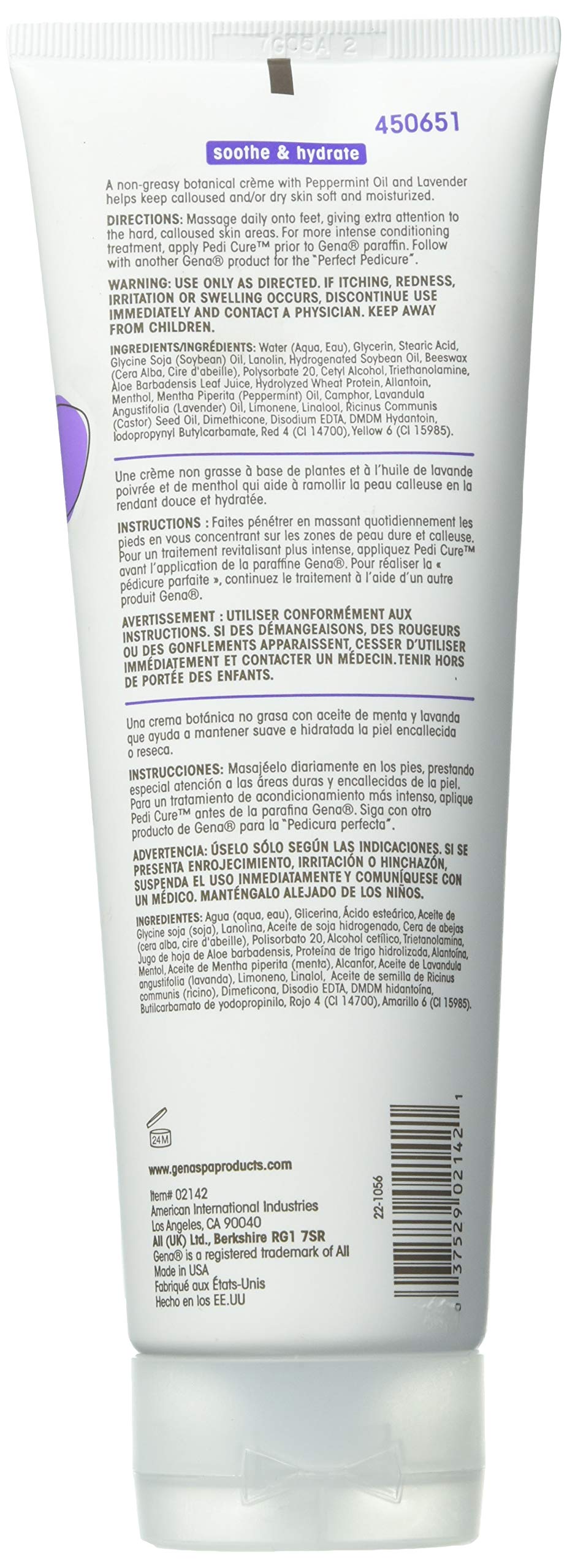 Gena Pedi Cure Foot Treatment Crème, 8.5 Fl Oz