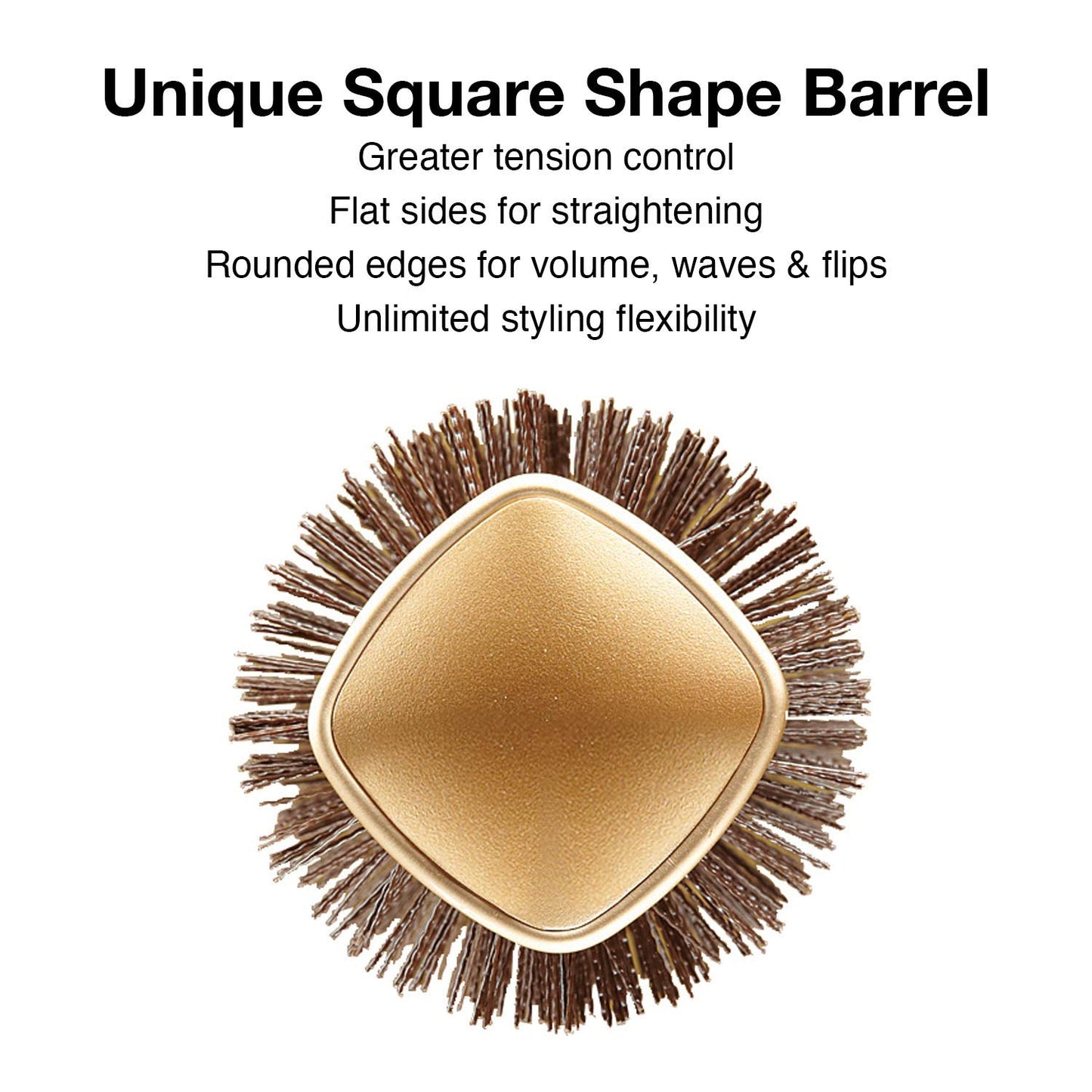 Olivia Garden NanoThermic Ceramic + Ion Square Shaper Thermal Hair Brush - Not Electrical - Professional Blowout Brush for Normal to Thick Hair