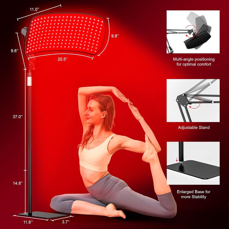 Red Light Therapy Lamp - 10-in-1 Wearable Device with 600 Beads | 660nm & 850nm Infrared for Body & Face