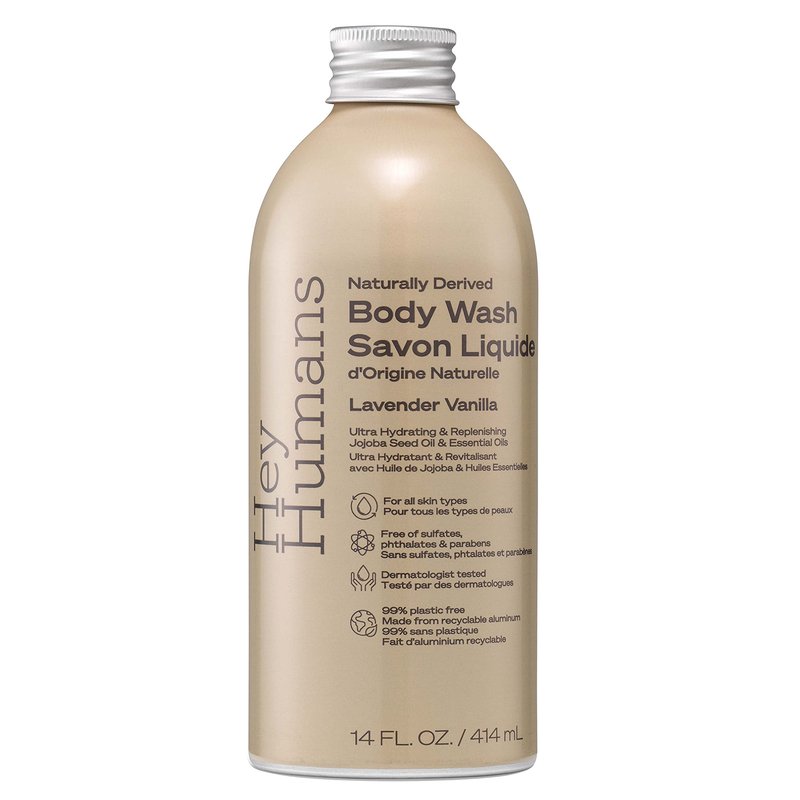 Hey Humans Lavendar Vanilla Moisturizing Body Wash with Natural Ingredients - Jojoba Oil | Vegan, Cruelty Free, 14 fl. Oz